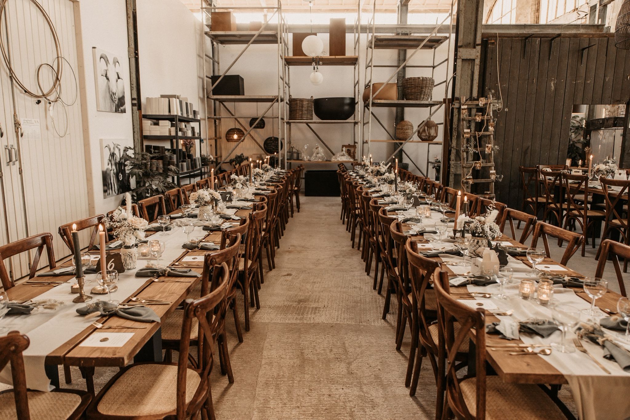 Elegante Tischdekoration